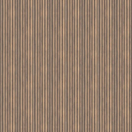 DuraPanel 5000 Brown Oak Wood-Slat-Effect Shower Panel | 2420 × 585 × 11mm