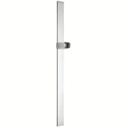 A modern, minimalist vertical shower rail fixture with a slim rectangular design, shown against a solid white background.
