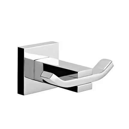 Euroshowers Square Robe Hook | Matt Black or Chrome | Wall Mounted