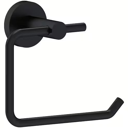 Euroshowers Round Toilet Roll Holder | Matt Black or Chrome | Wall Mounted