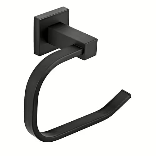 Euroshowers Square Toilet Roll Holder | Matt Black or Chrome | Wall Mounted