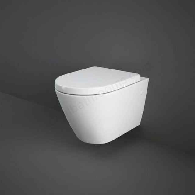 RAK Ceramics Resort Wall Hung WC Pan - White 360mm Compact 25 Year Guarantee