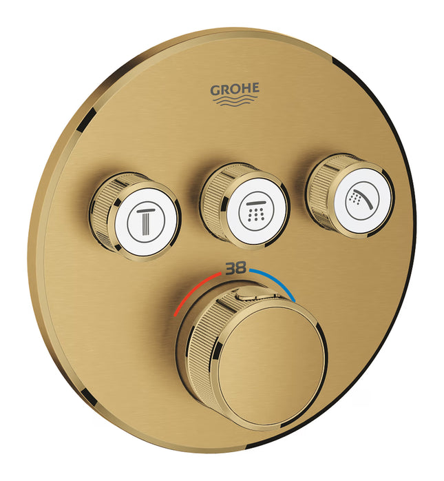 Grohe Grohtherm SmartControl Concealed Thermostat with 3 Valves | Chrome & Colour Finishes