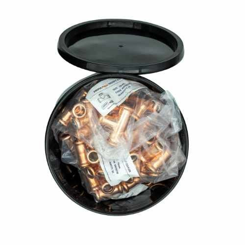 PrimaPress Pressfit Bucket 100 Pieces | Flameless Installation | 15mm & 22mm Fittings