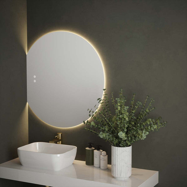 Halo Radiance Backlit Round LED Mirror | Tunable White | Dimmer & Demister | 600mm or 800mm