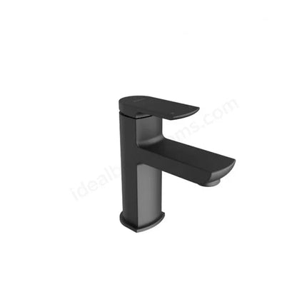 Aqualisa Downtown Small Basin Mixer Tap Matt Black - Includes Click Clack Waste
