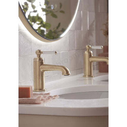 Tavistock Lansdown Basin Taps - Twin Handle Pair - 2 Finishes