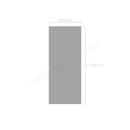 Neptune 1000mm x 2400mm Heavy Duty PVC Shower Panel - White Gloss (2 Pack)