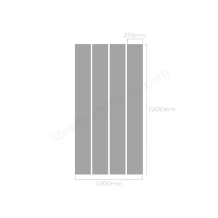 Neptune 250mm x 2600mm PVC Wall / Ceiling Panel - White Gloss (Pack of 4)