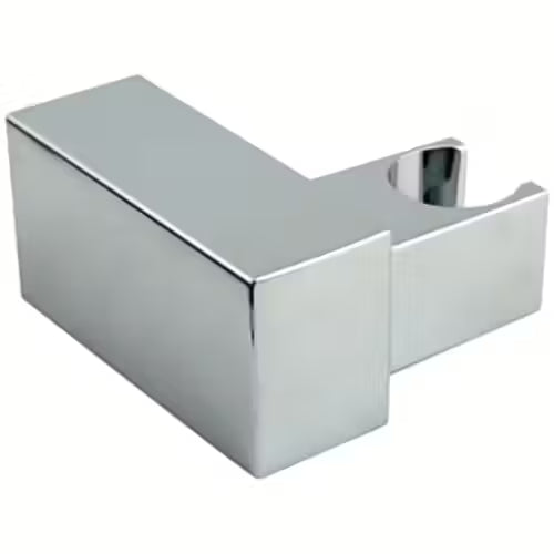 Euroshowers Square Shower Handset Holder | Chrome Plated | Angleable | Wall Mounted