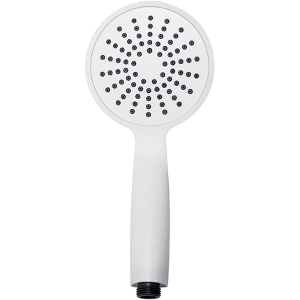 Euroshowers SilverSpray Shower Head | Single Spray | Rub Clean Jets | White & Chrome | ½" BSP