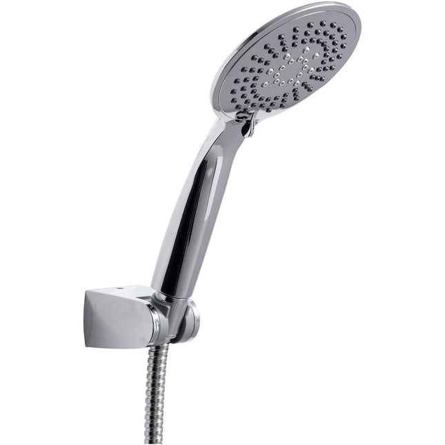 Euroshowers SilverJet Shower Pack | 3-Spray Head, 150cm Hose & Chrome Wall Bracket