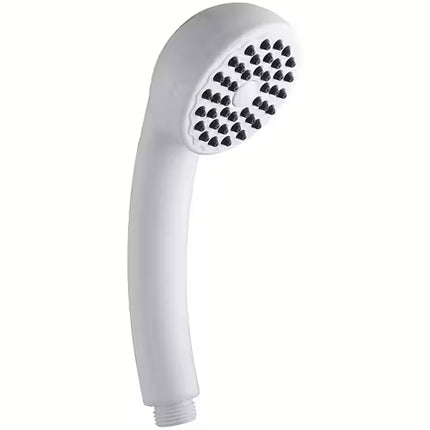 Handheld shower head with multiple nozzles on a white background