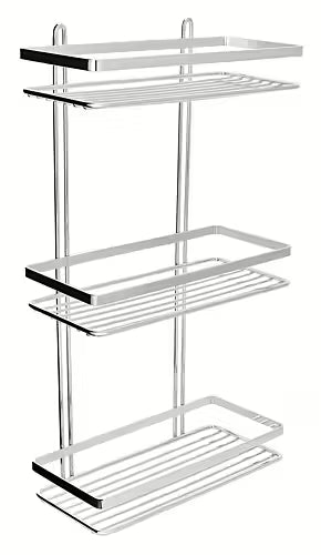 Euroshowers Chrome Wire Shower Basket | Rectangle | Single, Double or Triple | Stainless Steel