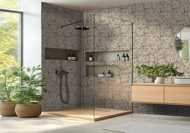 DuraPanel 5000 Terrazzo Textured Shower Wall Panel | T&G or Square Edge