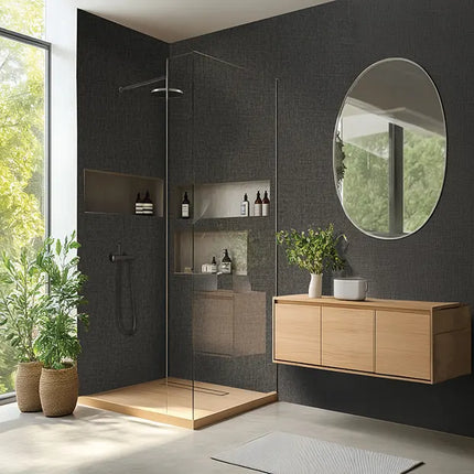 DuraPanel 5000 Series Dark Linen Matt Plywood Shower Wall Panel | 11mm