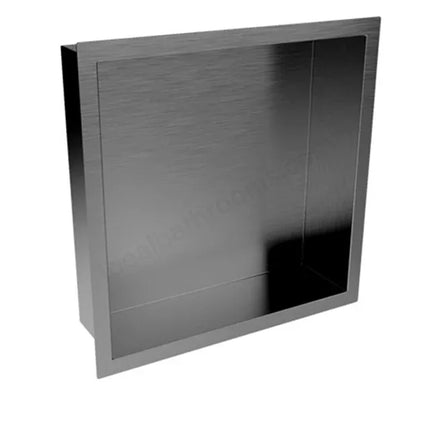 Scudo Inset Shower Niche - Gunmetal 300X300
