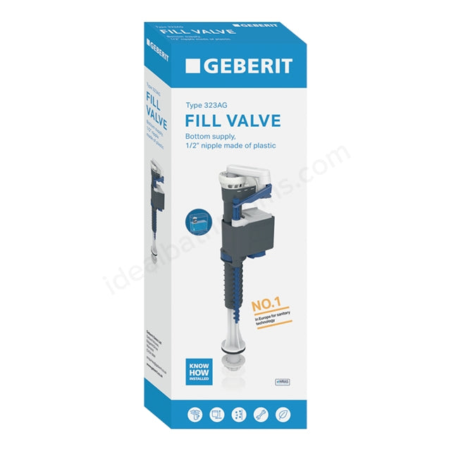 Geberit Type 380AG Fill Valve — Boxed Retail Pack | Bottom Entry | WRAS Approved
