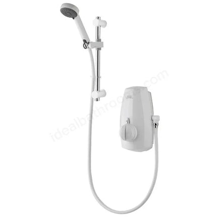 Aqualisa AQUASTREAM Thermostatic Power Shower for Low Pressure Systems Adjustable Head White