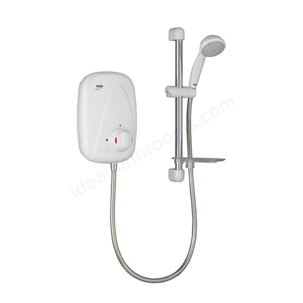 Mira Vigour Manual Power Shower with Shower Kit – White/Chrome