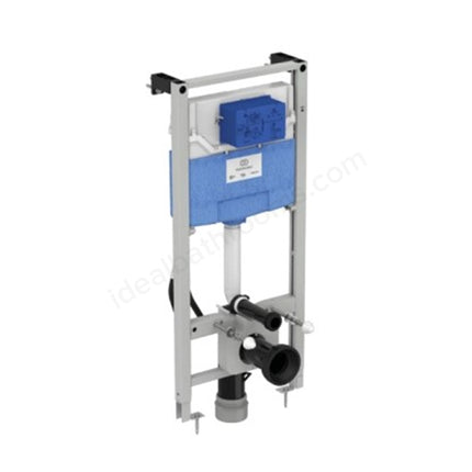 Toilet cistern and plumbing system on a white background