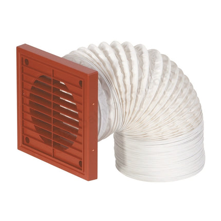Airflow 150mm Extractor Fan Venting Kit | Cavity Wall or Flexible Duct | Terracotta or White