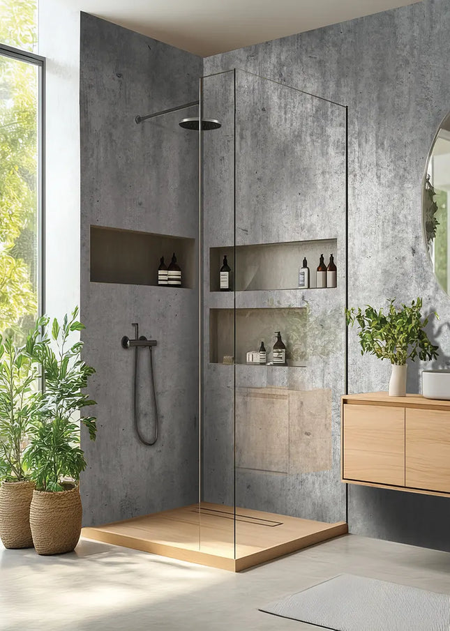 DuraPanel 5000 Gunmetal Shimmer Textured Shower Wall Panel | 11mm