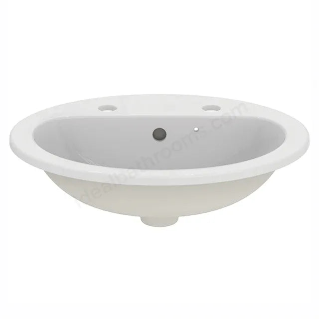 Armitage Shanks Orbit 21 550mm Inset Basin With 2 Tapholes, Overflow And Chainstay Hole