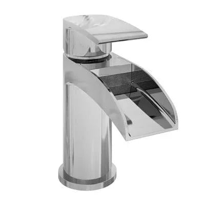 Aston PVD Coated Basin Mono Tap with Waste Waterfall Style Chrome