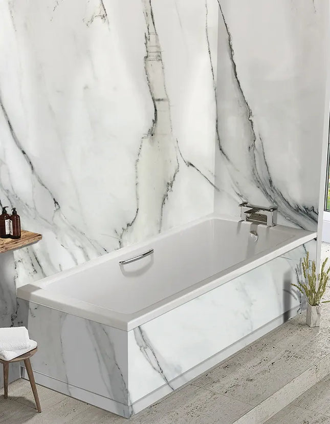 DuraPanel 7000 Series Carrara Marble Gloss Shower Wall Panel | 2420 × 1185 × 12mm