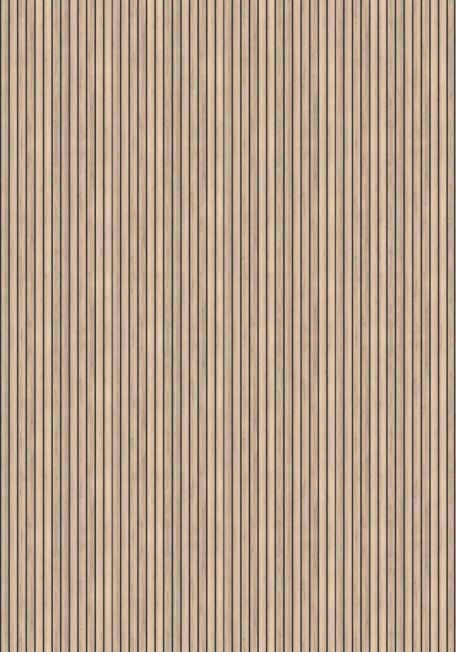 DuraPanel 5000 Bleached Oak Wood-Slat-Effect Shower Panel | 2420 × 585 × 11mm
