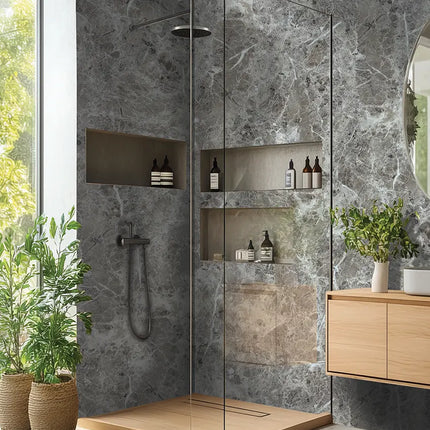 DuraPanel 5000 Cappuccino Marble Gloss Plywood Shower Wall Panel | 11mm
