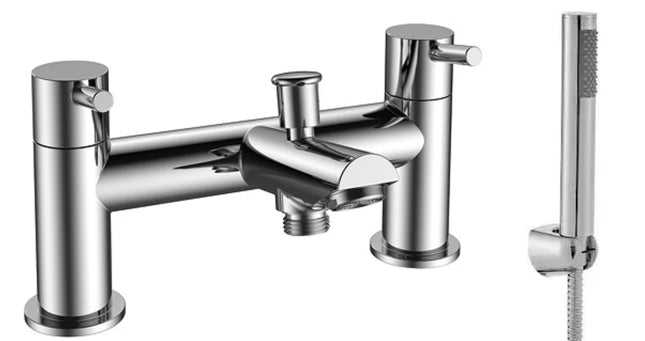 Aztec Bath Shower Mixer | Chrome | Modern Geometric Design