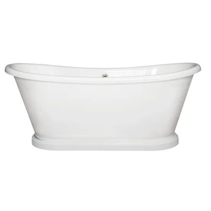 BC Designs Boat Bath 1580mm Freestanding | Gloss White | Acrymite Acrylic
