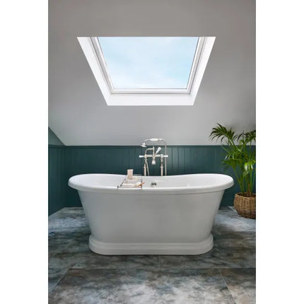 BC Designs Boat Bath 1580mm Freestanding | Gloss White | Acrymite Acrylic