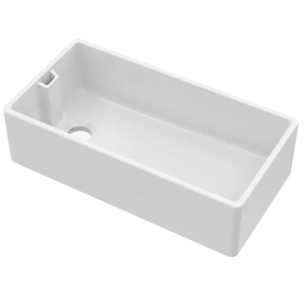 Nuie Fireclay Belfast Sink | 895mm | White | Integrated Overflow | 10-Year Guarantee