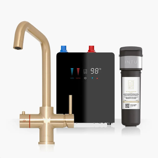 Brewmaster 4-in-1 Square Neck Boiling Water Tap with Digital Tank