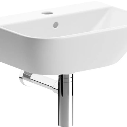Sondrio 450x320mm 1TH Cloakroom Basin & Bottle Trap Chrome