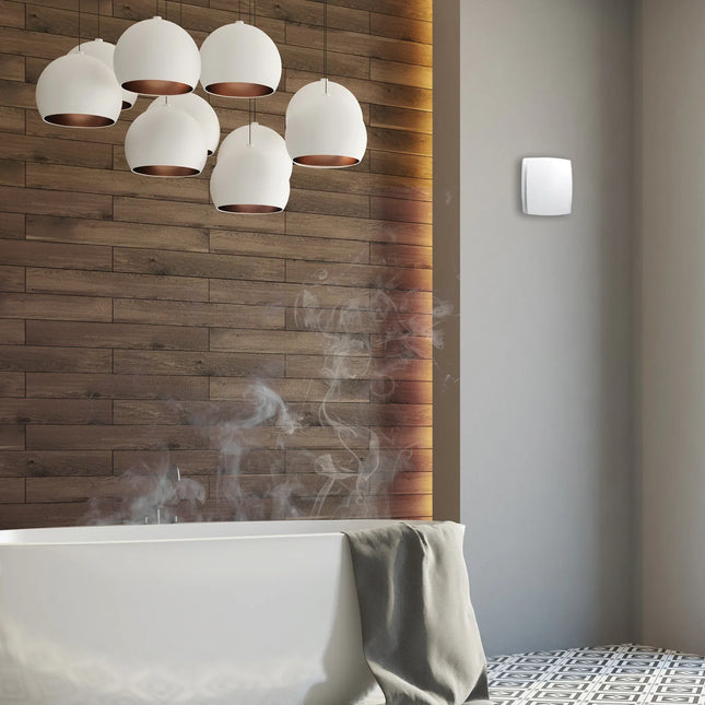HIB Breeze Bathroom Extractor Fan - White 88m³/hr Timer Humidity Sensor