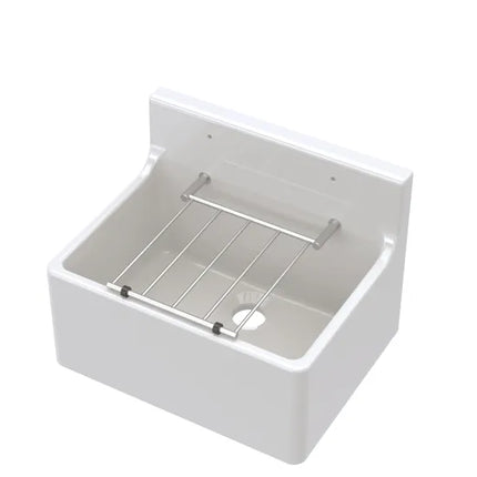 Nuie Deep Fireclay Cleaner Sink | 515mm | 535mm High | Grid Included | 10-Year Guarantee