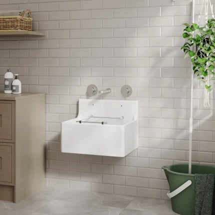 Nuie Deep Fireclay Cleaner Sink | 515mm | 535mm High | Grid Included | 10-Year Guarantee