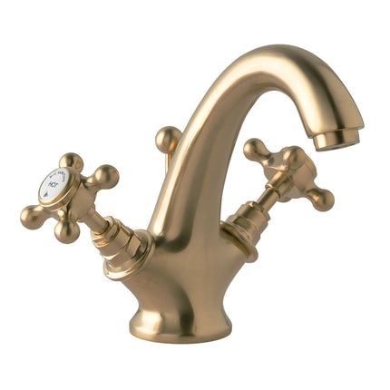 BC Sanitan Mono Basin Mixer Tap | Brushed Brass | Crosshead