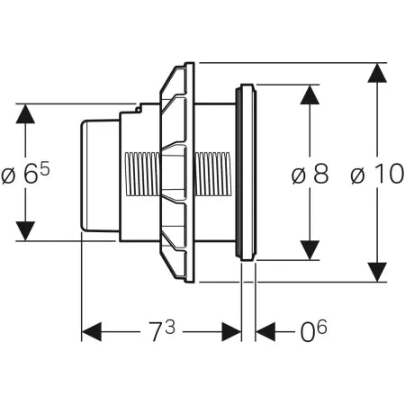 Geberit Type 10 Pneumatic Flush Button - White | Geberit