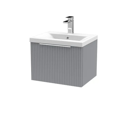 Hudson Reed Fluted 500mm Wall Hung Single-Drawer Vanity with Basin | 3 Options