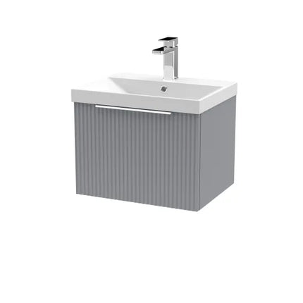 Hudson Reed Fluted 500mm Wall Hung Single-Drawer Vanity with Basin | 3 Options