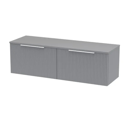 Hudson Reed Fluted 1200mm Wall Hung Vanity | Worktop | 2 Drawers