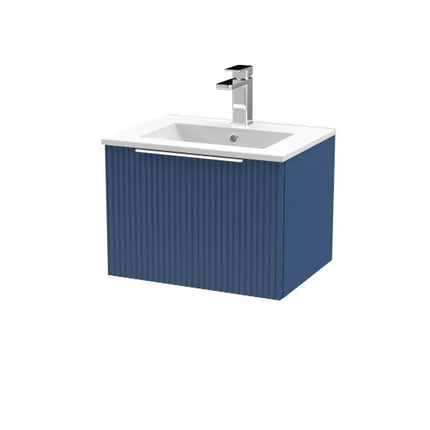 Hudson Reed Fluted 500mm Wall Hung Single-Drawer Vanity with Basin | 3 Options