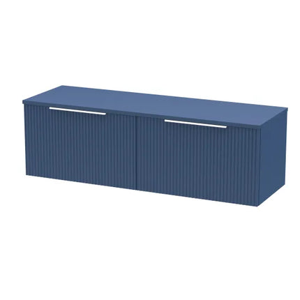 Hudson Reed Fluted 1200mm Wall Hung Vanity | Worktop | 2 Drawers
