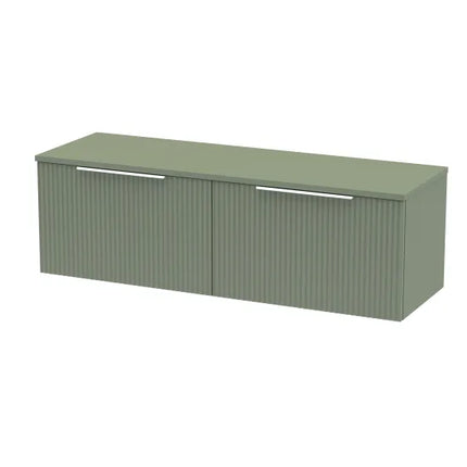 Hudson Reed Fluted 1200mm Wall Hung Vanity | Worktop | 2 Drawers