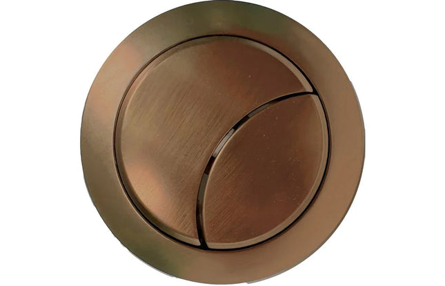 Dual Push Button Cover for Cable Flush - Brushed Bronze | 59/48mm | For Concealed Cisterns